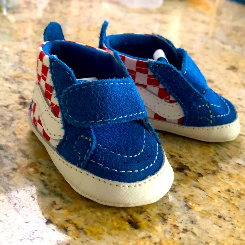 Vans infant Velcro American flag shoes